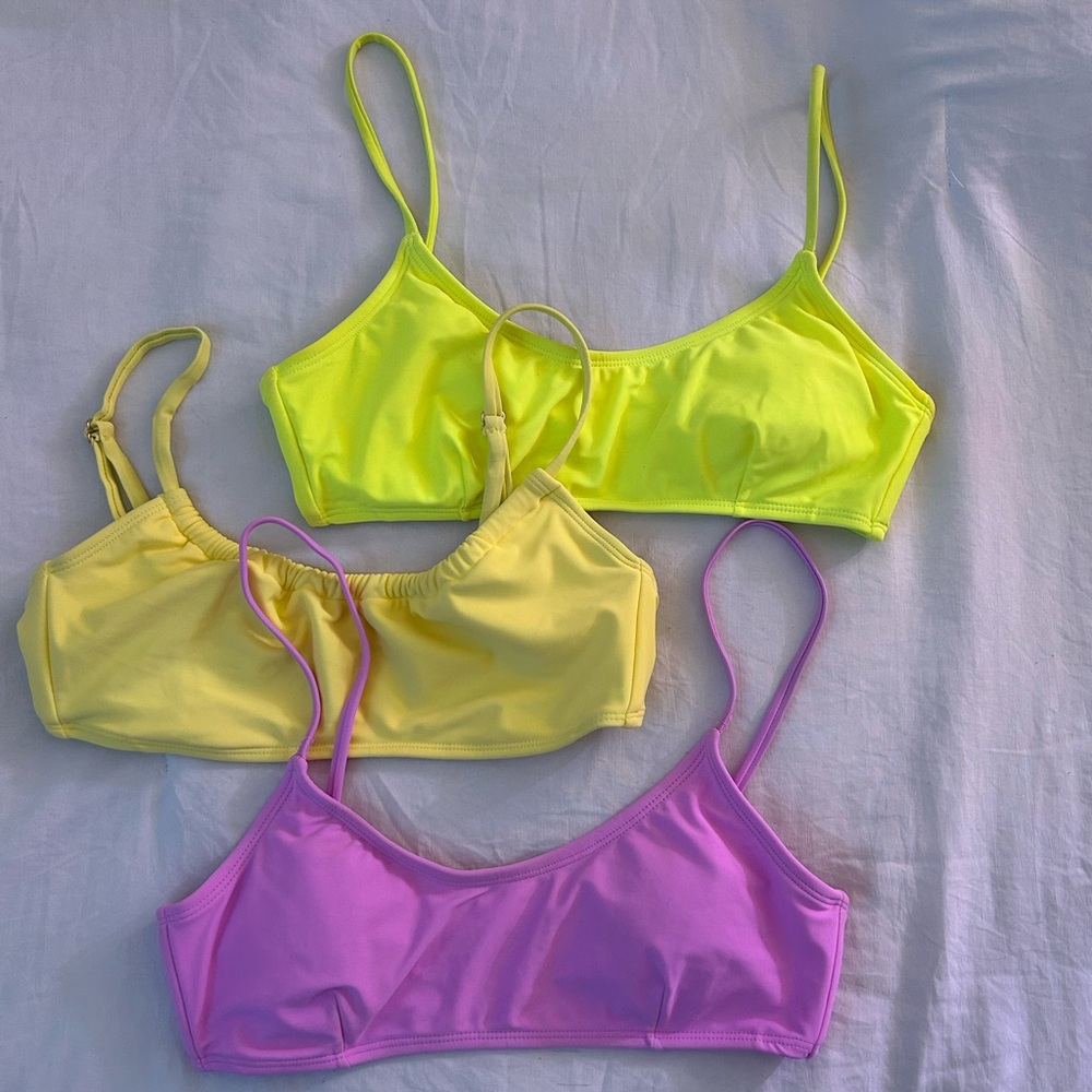 Neon Bikini Tops Size Medium
